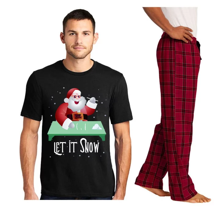 Cocaine Snorting Santa Gift Christmas Sweater Gift Pajama Set