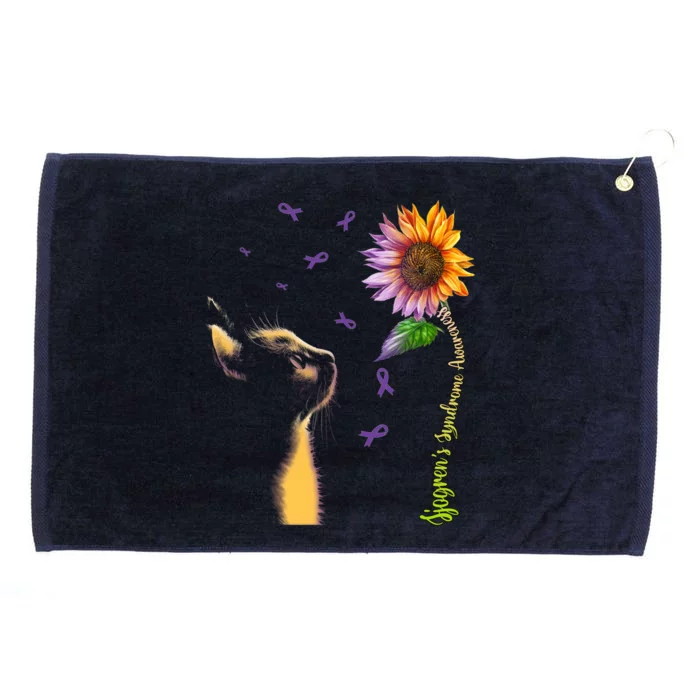 Cat Sunflower Sjogren's Syndrome Awareness Gift Grommeted Golf Towel