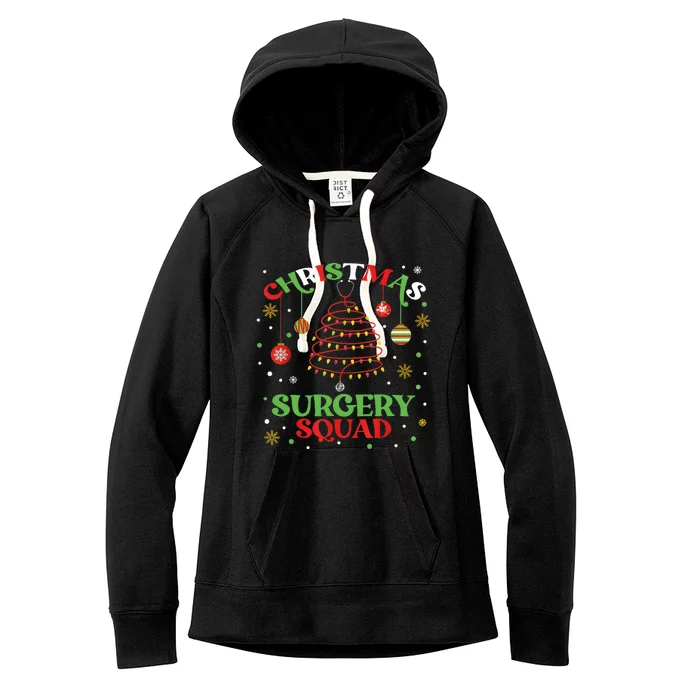 Christmas Surgery Squad Medical Surgical Nurse Rn Xmas Women's Fleece Hoodie