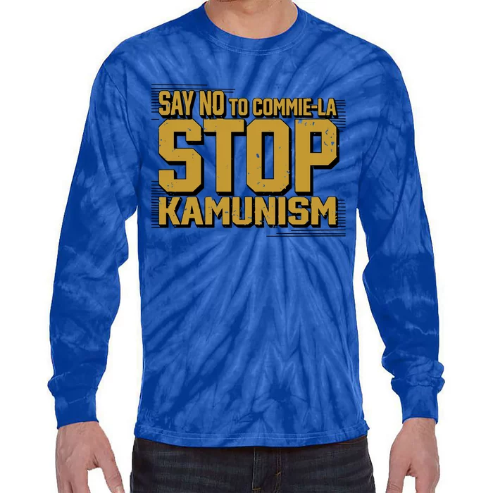 Cruella Seville Say No To Commie La Stop Kamunism Tie-Dye Long Sleeve Shirt