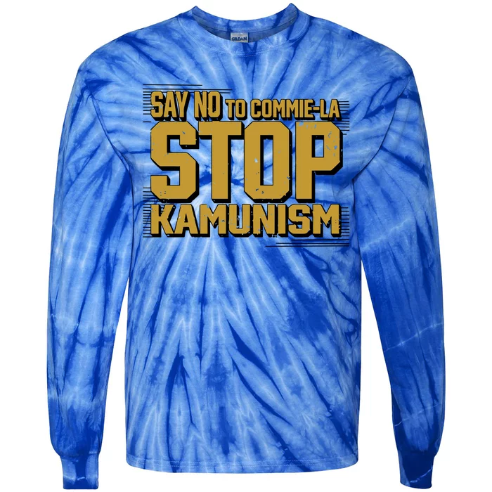 Cruella Seville Say No To Commie La Stop Kamunism Tie-Dye Long Sleeve Shirt