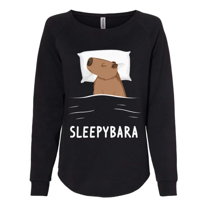 Capybara Sleepybara Sleep Capybara Womens California Wash Sweatshirt