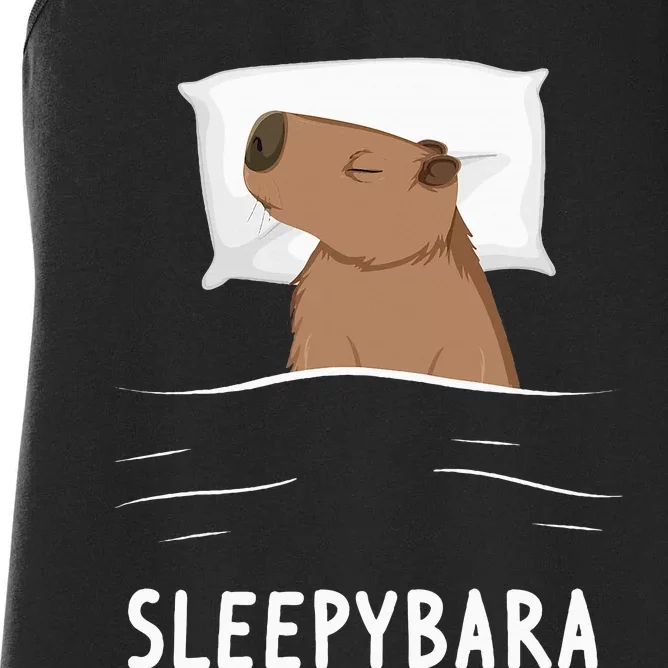 Capybara Sleepybara Sleep Capybara Women's Racerback Tank