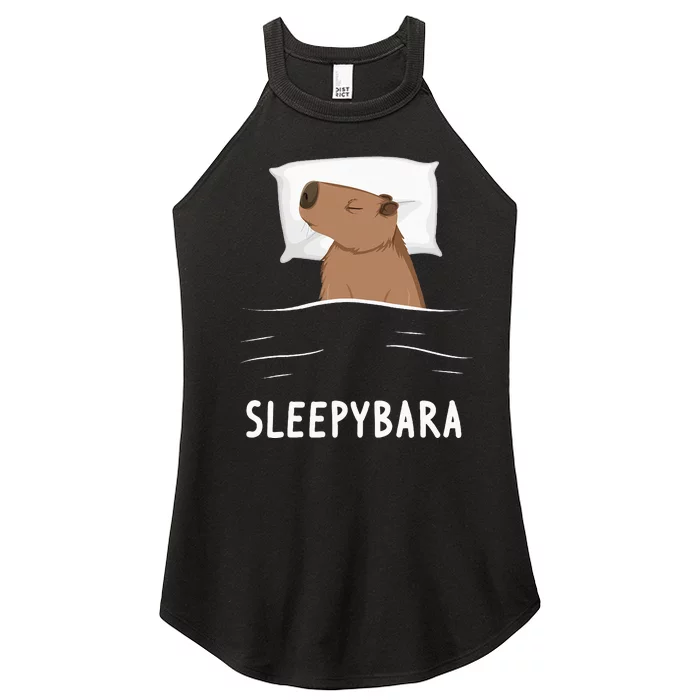 Capybara Sleepybara Sleep Capybara Women’s Perfect Tri Rocker Tank