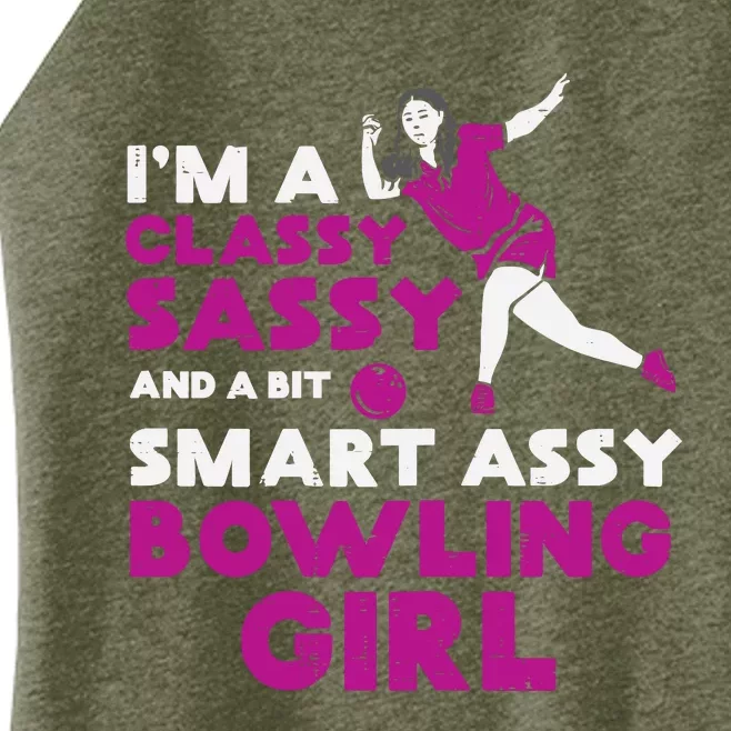 Classy Sassy Smart Bowling Girl Bowler Wo Girl Teen Women’s Perfect Tri Rocker Tank