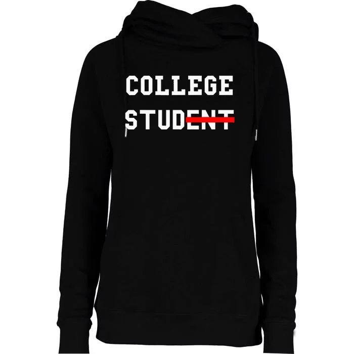 College Student Stud Funny College Apparel Gift Womens Funnel Neck Pullover Hood