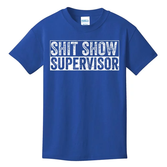 Cool S.h.i.t Show Supervisor Hilarious Vintage Kids T-Shirt