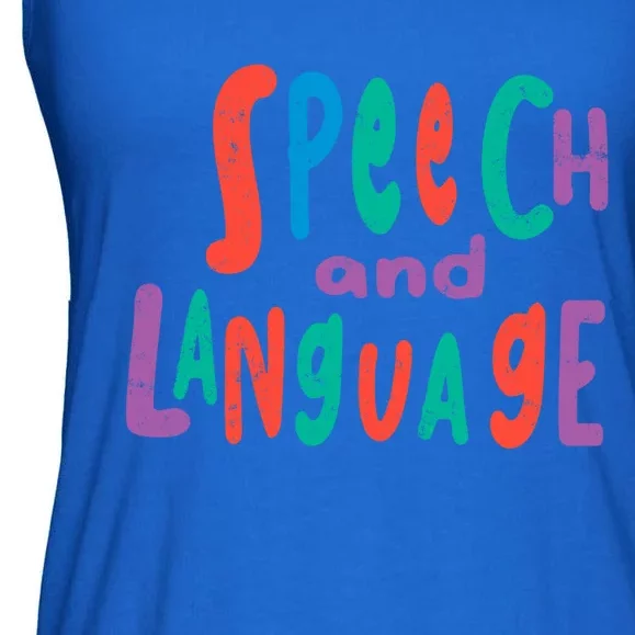 Cute Slp Speech Therapist Speech Language Pathology Therapy Gift Ladies Essential Flowy Tank