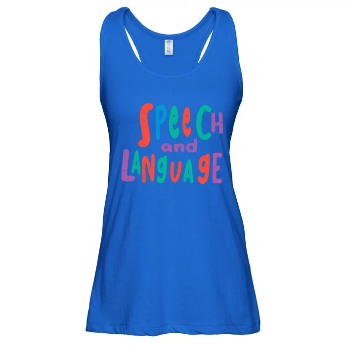 Cute Slp Speech Therapist Speech Language Pathology Therapy Gift Ladies Essential Flowy Tank