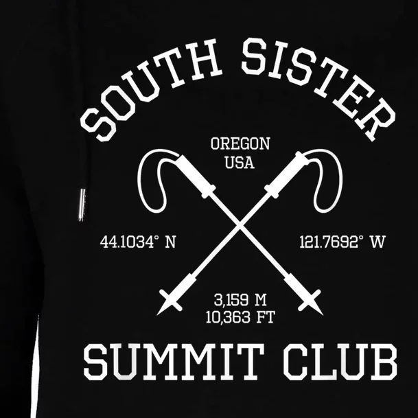 Climbed South Sister Summit Club Hike Oregon Usa Hiking Womens Funnel Neck Pullover Hood