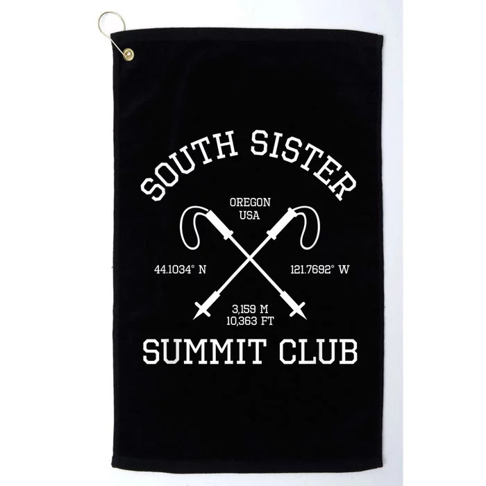 Climbed South Sister Summit Club Hike Oregon Usa Hiking Platinum Collection Golf Towel