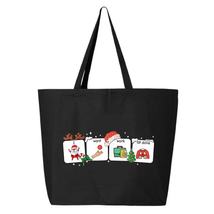 Christmas Santa Special Education Funny Sped Teacher Xmas 25L Jumbo Tote