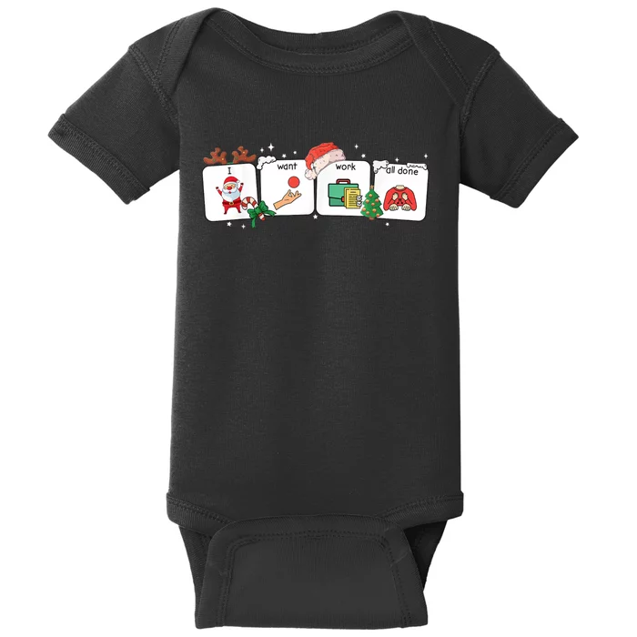 Christmas Santa Special Education Funny Sped Teacher Xmas Baby Bodysuit