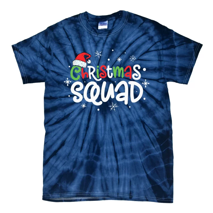 Christmas Squad Santa Family Matching Pajamas Xmas Tie-Dye T-Shirt