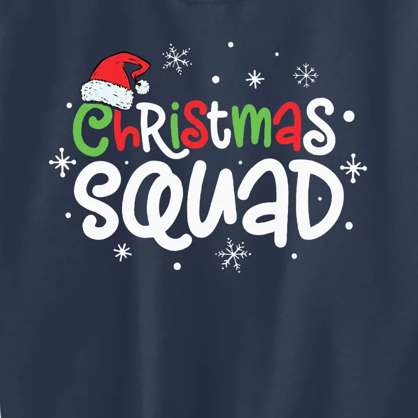 Christmas Squad Santa Family Matching Pajamas Xmas Kids Sweatshirt