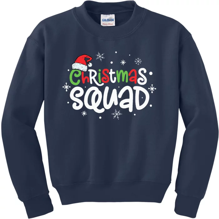 Christmas Squad Santa Family Matching Pajamas Xmas Kids Sweatshirt