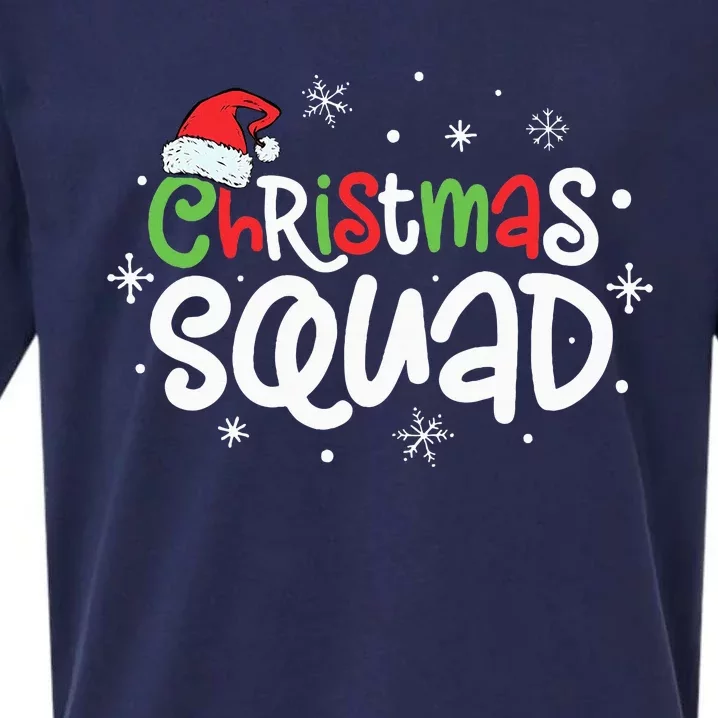 Christmas Squad Santa Family Matching Pajamas Xmas Sueded Cloud Jersey T-Shirt