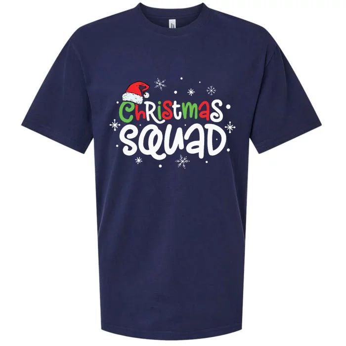 Christmas Squad Santa Family Matching Pajamas Xmas Sueded Cloud Jersey T-Shirt