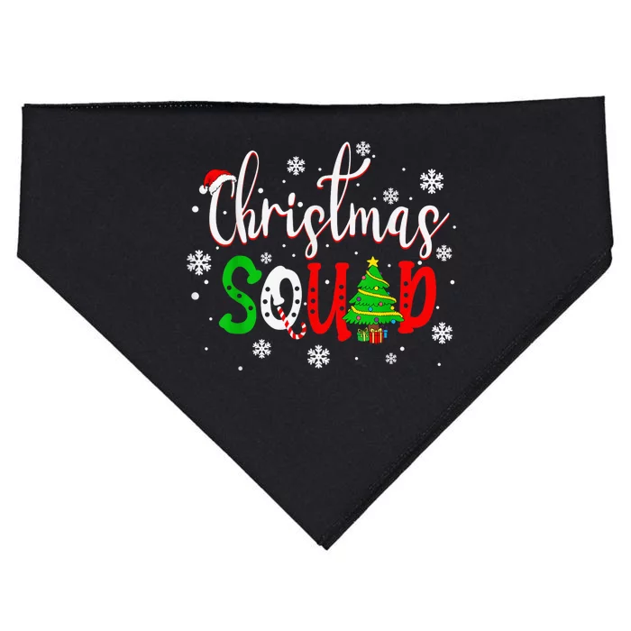 Christmas Squad Santa Claus Hat Family Matching Pajamas USA-Made Doggie Bandana