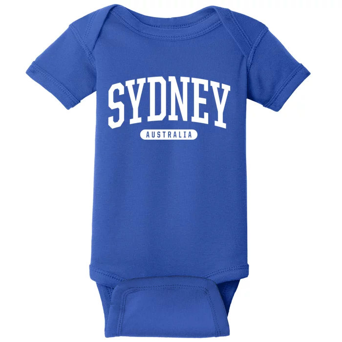 College Style Sydney Australia Souvenir Gift Baby Bodysuit