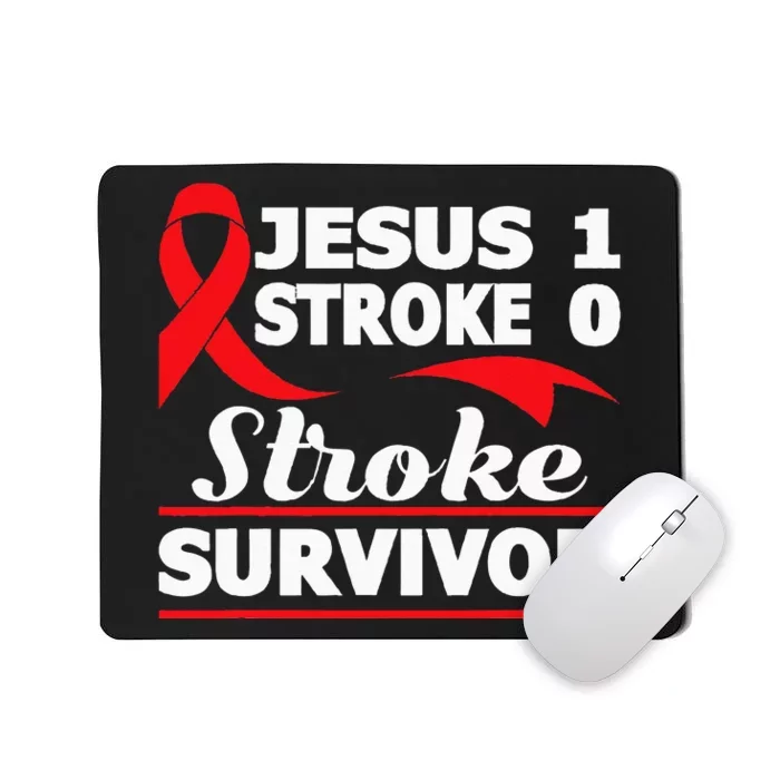 Christian Stroke Survivor Awareness Red Ribbon Brain Attack Mousepad