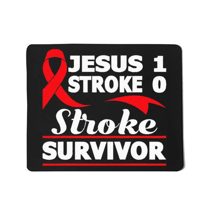 Christian Stroke Survivor Awareness Red Ribbon Brain Attack Mousepad