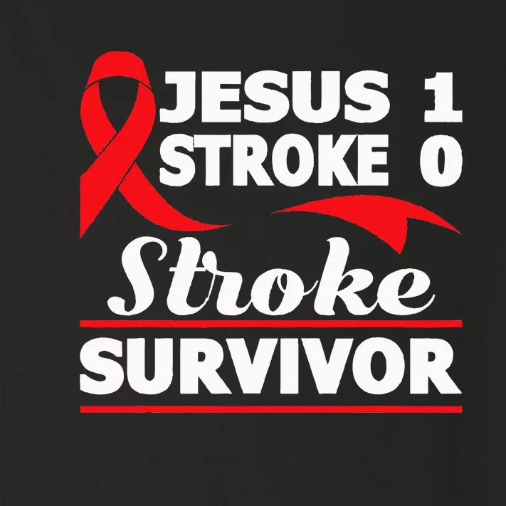 Christian Stroke Survivor Awareness Red Ribbon Brain Attack Toddler Long Sleeve Shirt