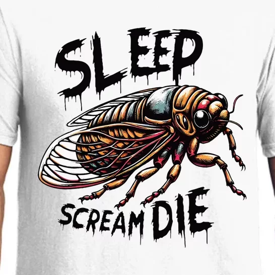 Cicada Sleep Scream Die Incect Bug Lover Entomologist Pajama Set