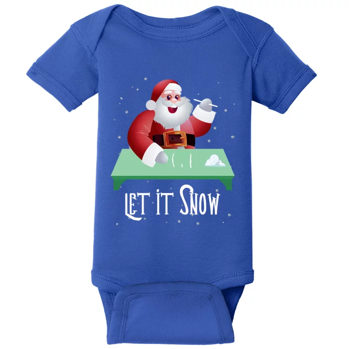 Cocaine Snorting Santa Gift Christmas Sweater Gift Baby Bodysuit