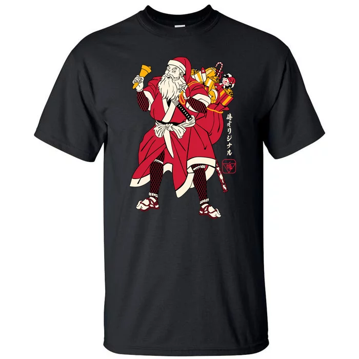 Christmas Santa Samurai Tall T-Shirt