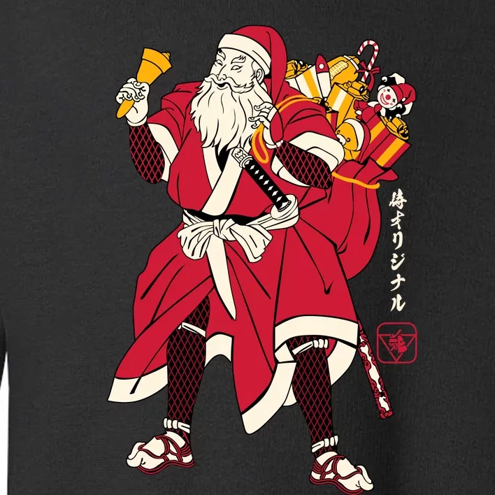 Christmas Santa Samurai Toddler Sweatshirt