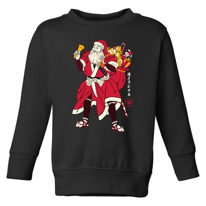 Christmas Santa Samurai Toddler Sweatshirt