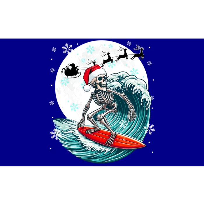 Christmas Santa Skeletons Costume Surfing Lover Family Gift Bumper Sticker