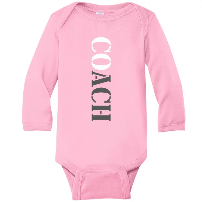 Coach School Sports Team Coach Outfit Gifts Baby Long Sleeve Bodysuit