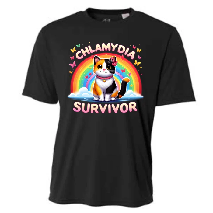 Chlamydia Survivor Sarcastic Ironic Inappropriate Cooling Performance Crew T-Shirt