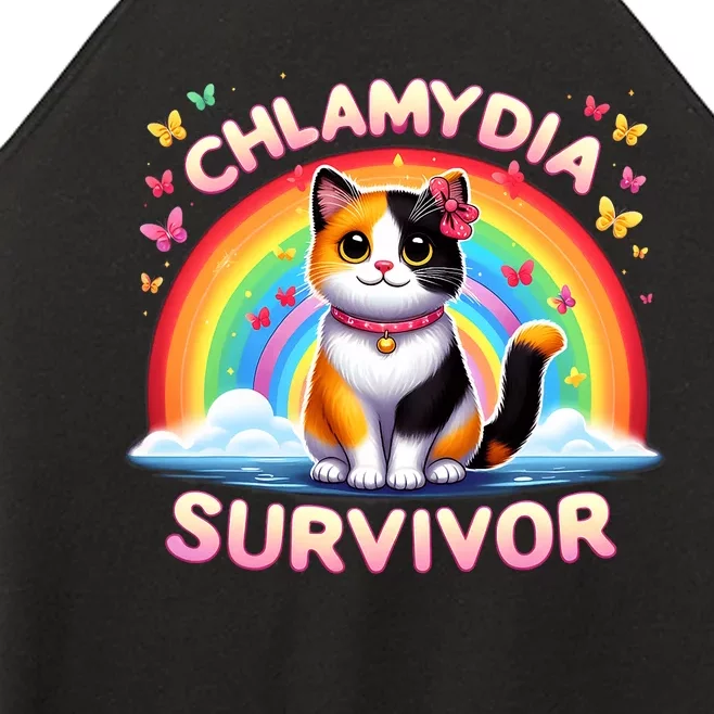 Chlamydia Survivor Sarcastic Ironic Inappropriate Women’s Perfect Tri Rocker Tank