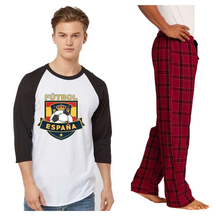 Cool Spain Soccer Team Raglan Sleeve Pajama Set