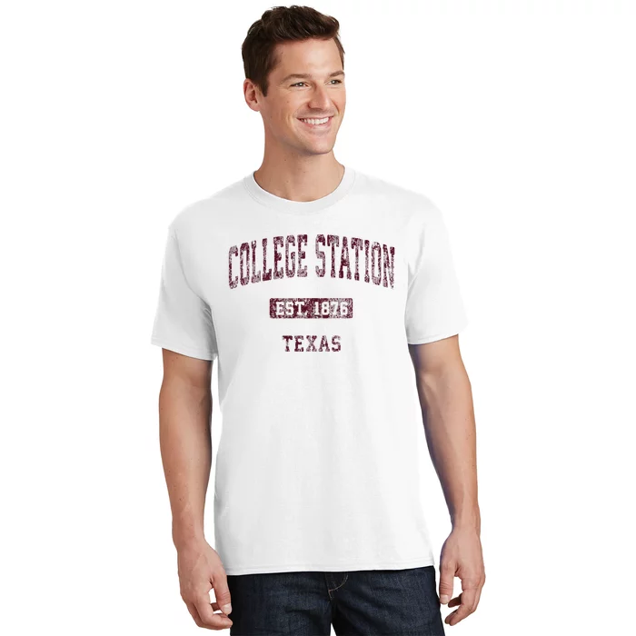 College Station Texas Tx Vintage Athletic Sports Design T-Shirt