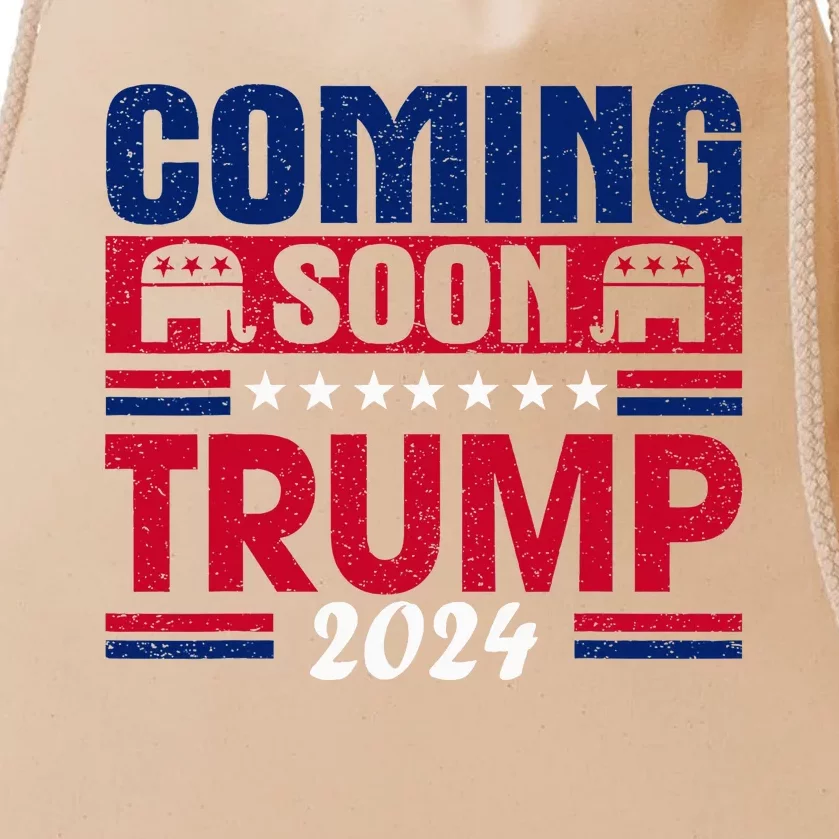 Coming Soon Trump 2024 Drawstring Bag