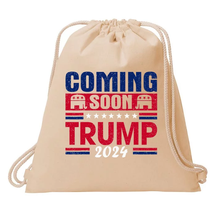 Coming Soon Trump 2024 Drawstring Bag