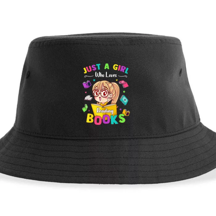 Cute Students Tee Just A  Who Loves Reading Books Sustainable Bucket Hat