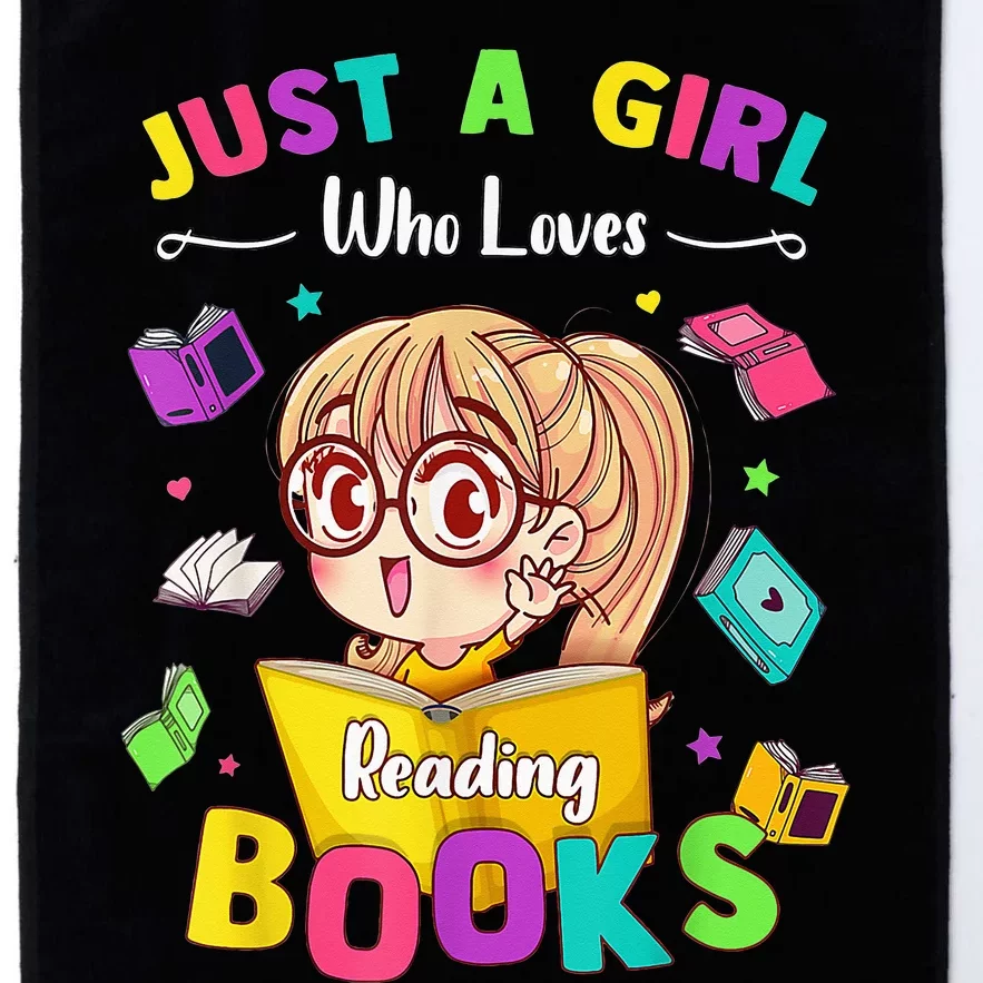 Cute Students Tee Just A  Who Loves Reading Books Platinum Collection Golf Towel