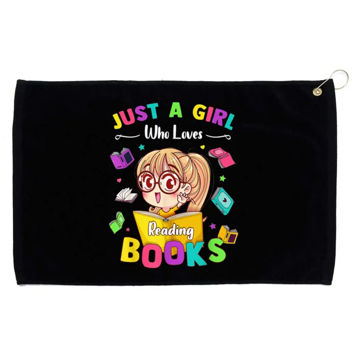 Cute Students Tee Just A  Who Loves Reading Books Grommeted Golf Towel