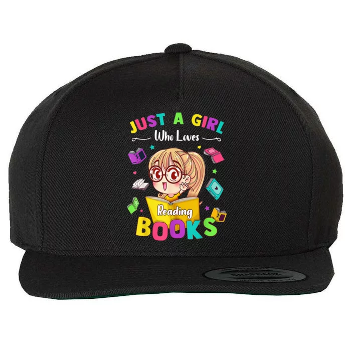 Cute Students Tee Just A  Who Loves Reading Books Wool Snapback Cap