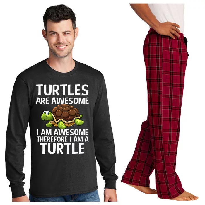 Cool Sea Turtle For Tortoise Lover Turtle Animal Long Sleeve Pajama Set