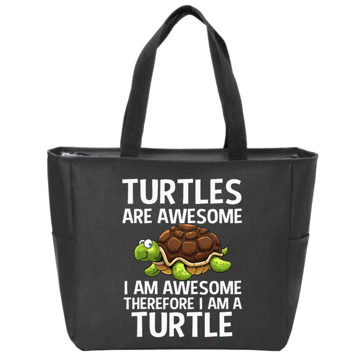 Cool Sea Turtle For Men Women Tortoise Lover Turtle Animal Zip Tote Bag