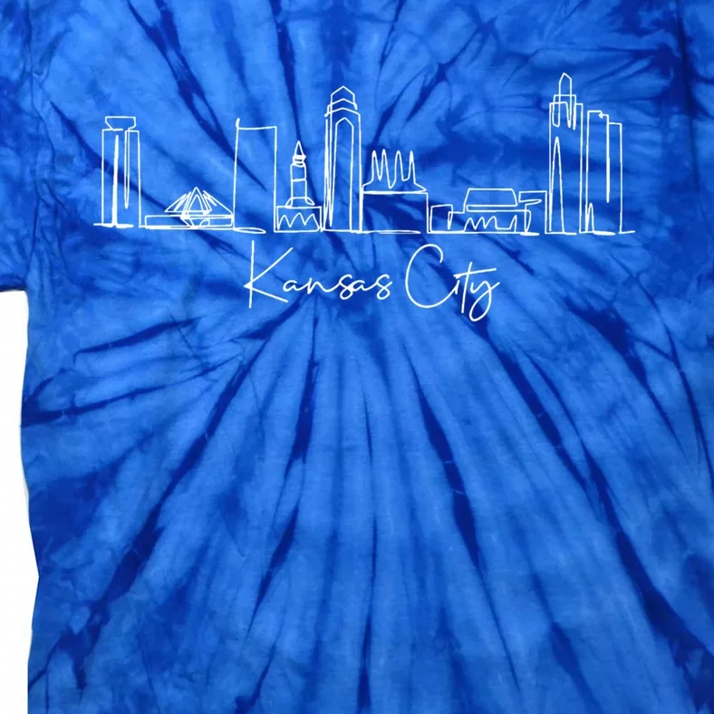 City Skyline Travel Souvenir Tourist Kansas City Gift Tie-Dye T-Shirt