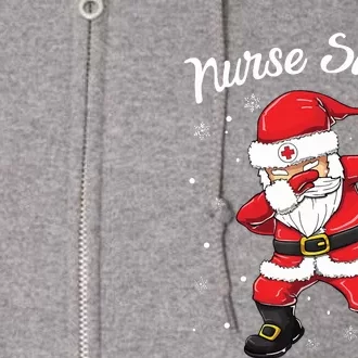 Christmas Scrub Tops Women Dabbing Santa Scrubs Nurse Squad Full Zip Hoodie