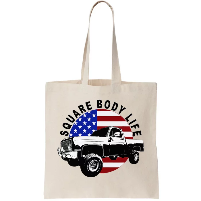 Classic Squarebody Truck 4x4 Square Body Tote Bag