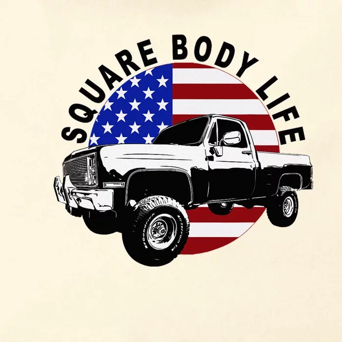 Classic Squarebody Truck 4x4 Square Body Zip Tote Bag